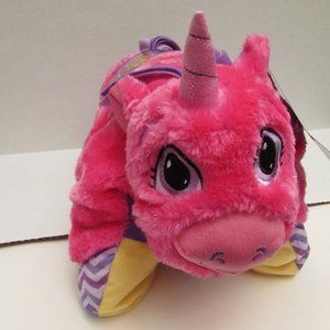 FlipaZoo Pink Sparkle Unicorn Yorkie Dog Plush